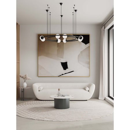 Manhattan Comfort Alondra Coffee Table and End Table Set of 2 in Black 2-CE0147